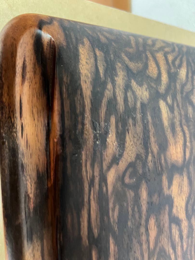 【希少・美品】黒柿 硯箱 書道具 平成元年購入品 木目美麗 共箱なし