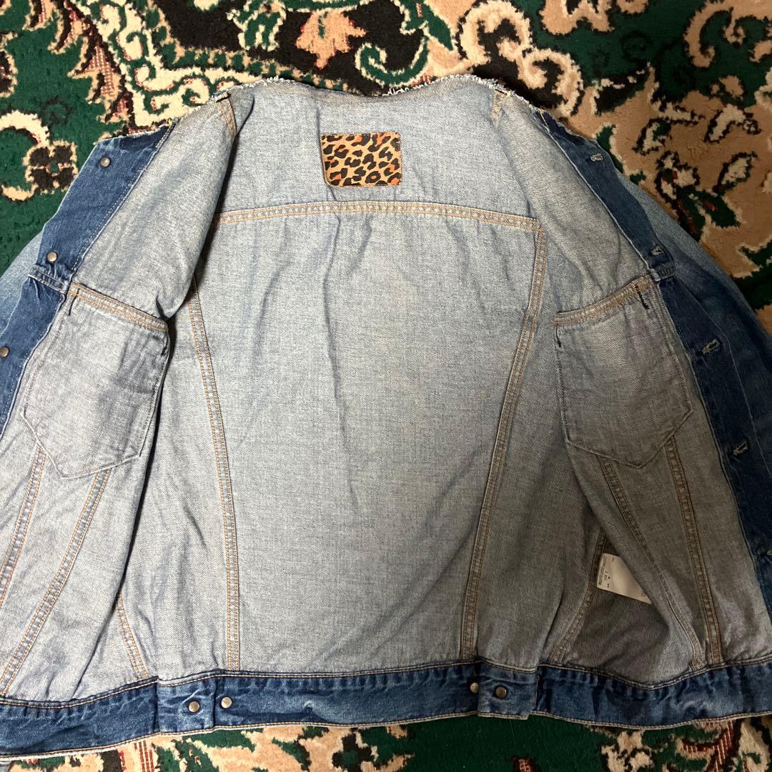 Whim Gazette ウィムガゼット　ノーカラー デニムジャケット　Gジャン