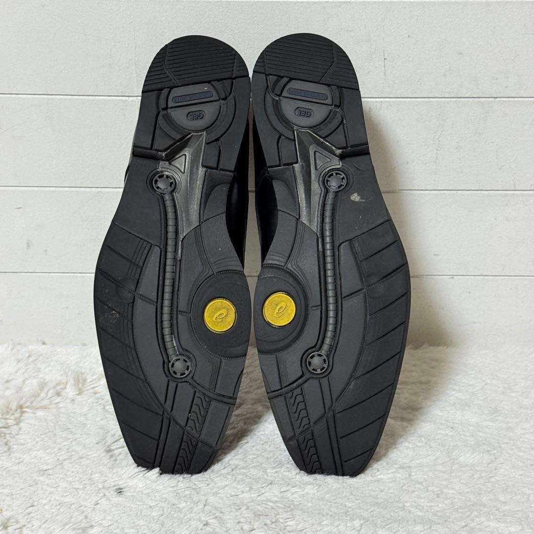 極美品✨アシックス　ランウォーク　ビジネスシューズ　レザー　黒　プレーントゥ