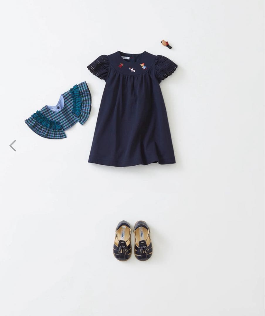 ファミリア　完売　再販無し　新品　付け襟　ファミリアチェック　親子コーデ　 M