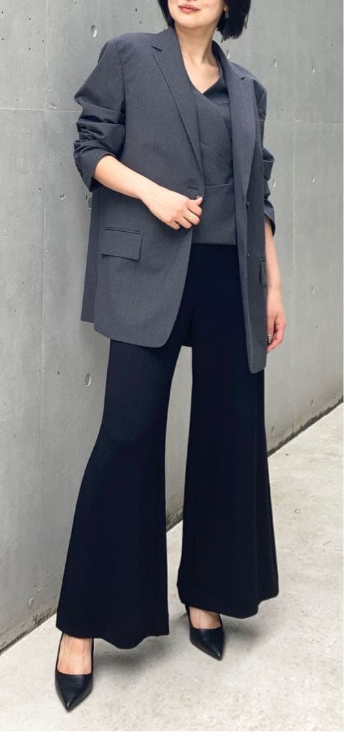 森星さん着用 Theory グレー オーバーサイズ テーラードジャケット P/S