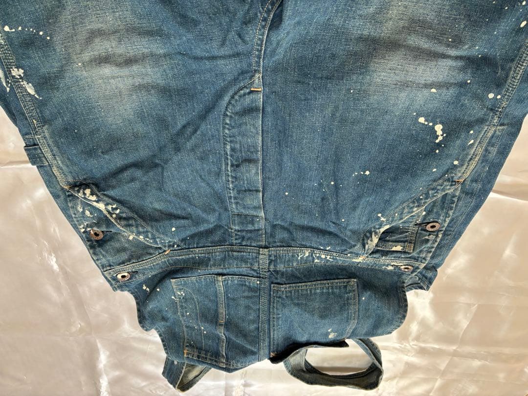 orslow デニムオーバーオール ペイント加工