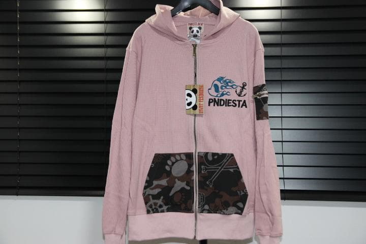 パンディエスタ 大きいサイズ XXL サーマルパーカ＋迷彩パンツ セットアップ