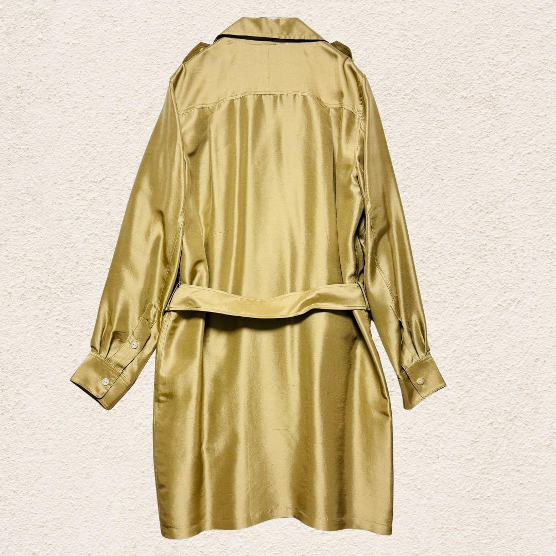 Ralph Laurenシャツワンピース シルク100% シャンパンゴールドM