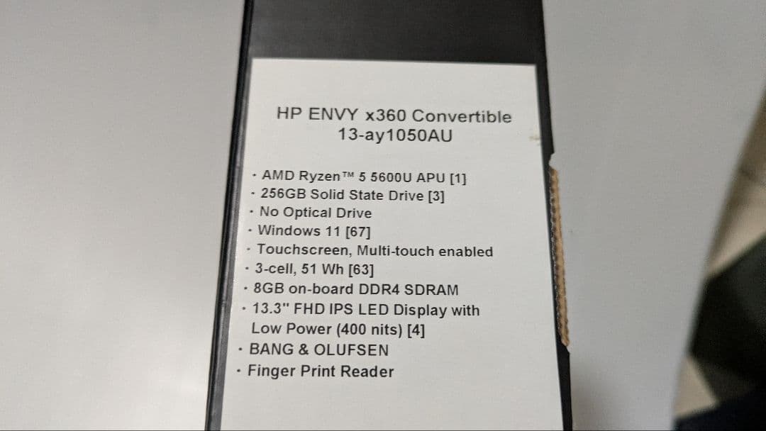 ペン付きENVY x360 13 Ryzen 5 メモリ8GB 256GBSSD
