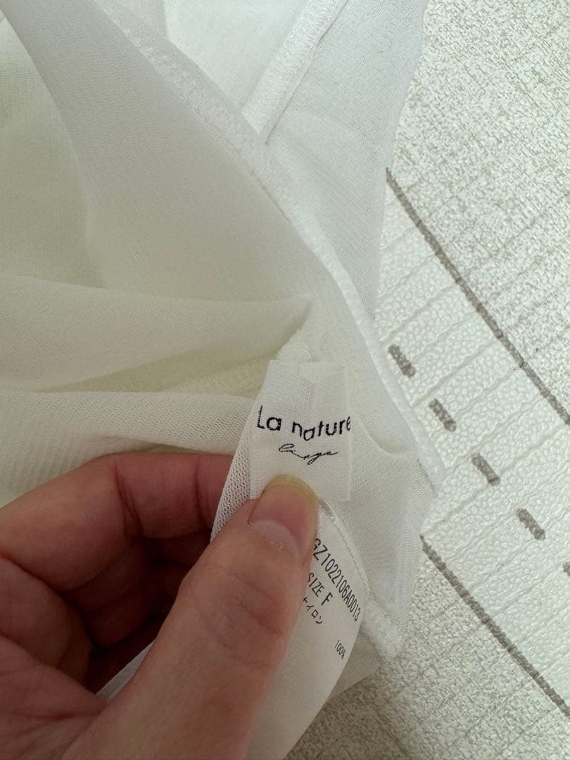 【La nature linge】 シアーチュールプルオーバー（ホワイト）