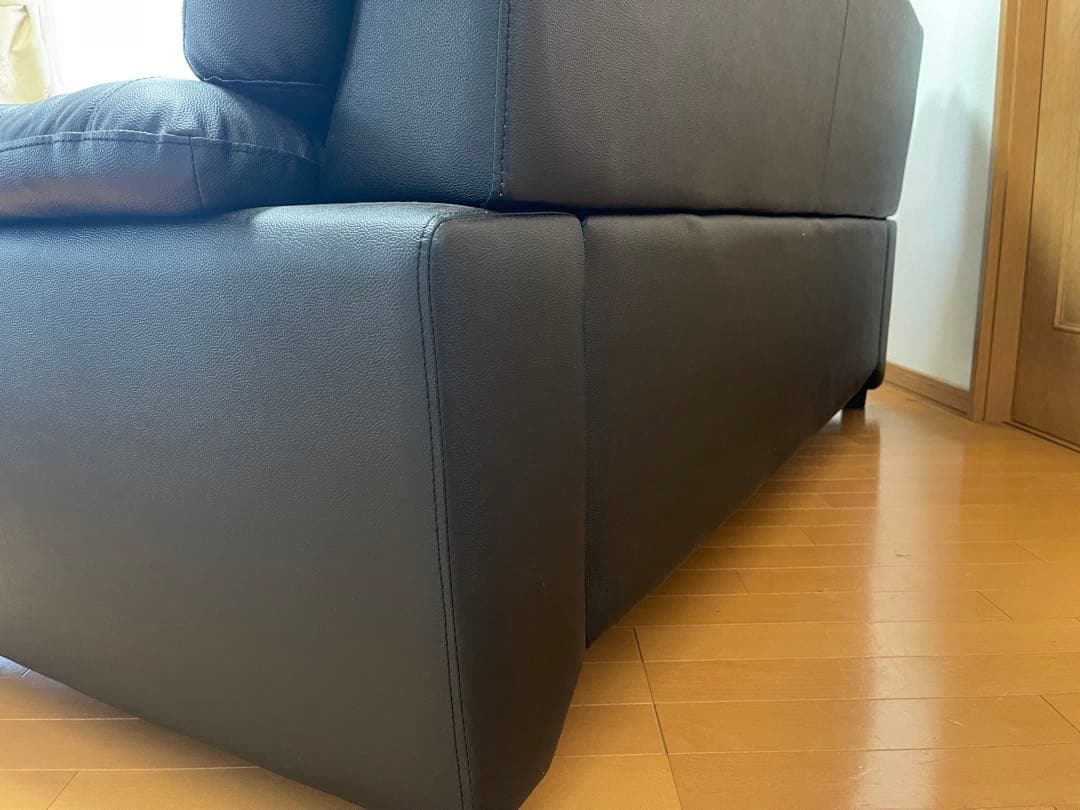 【ぬ様の専用】ニトリ 黒 3人掛けソファ ルーチェ 商品コード：1145086