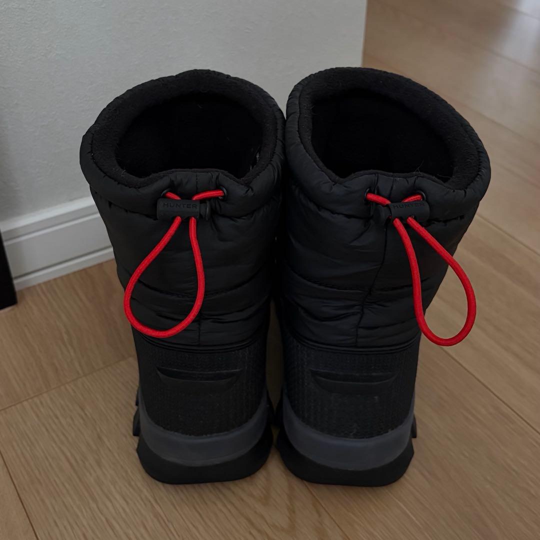 HUNTER ブラックブーツ　US8 24.5cm相当