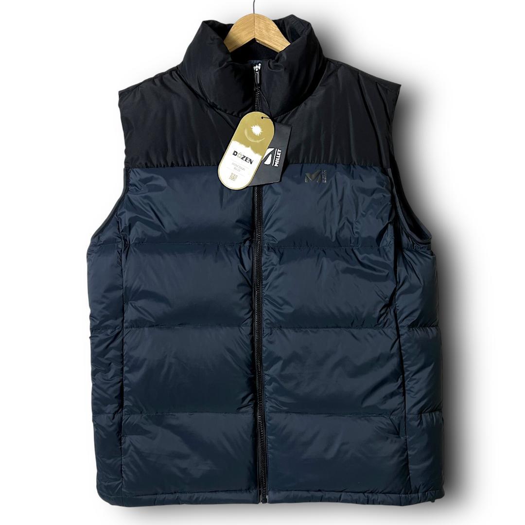L ミレー RDSグースダウン ハイネック ダウンベスト ネイビー系