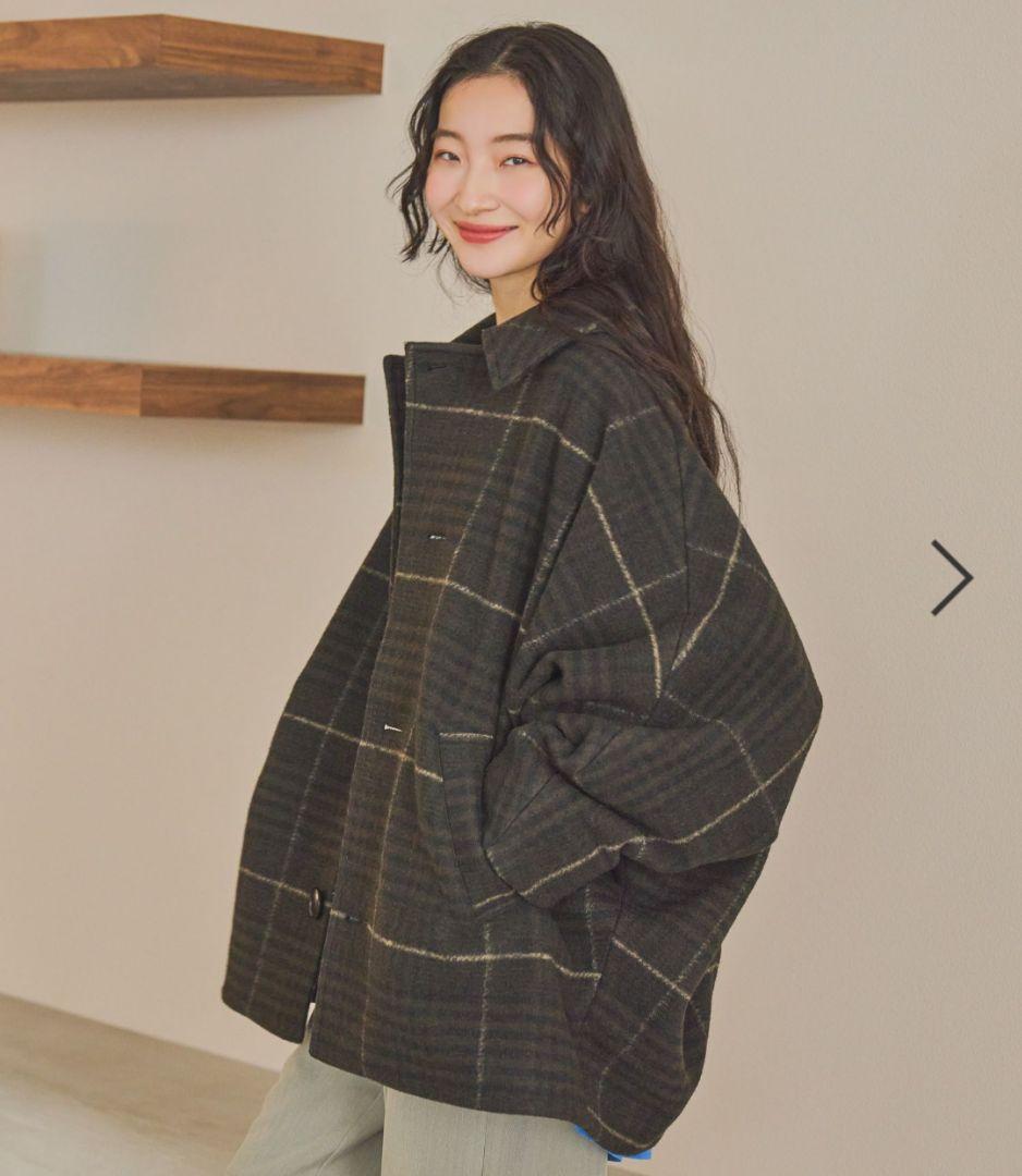 niko and… ライトモッサドルマンジャケットコート　ブラウン