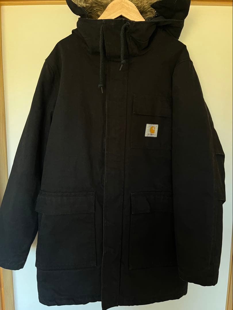 Carhartt シベリアンパーカーブラック フード付きジャケット