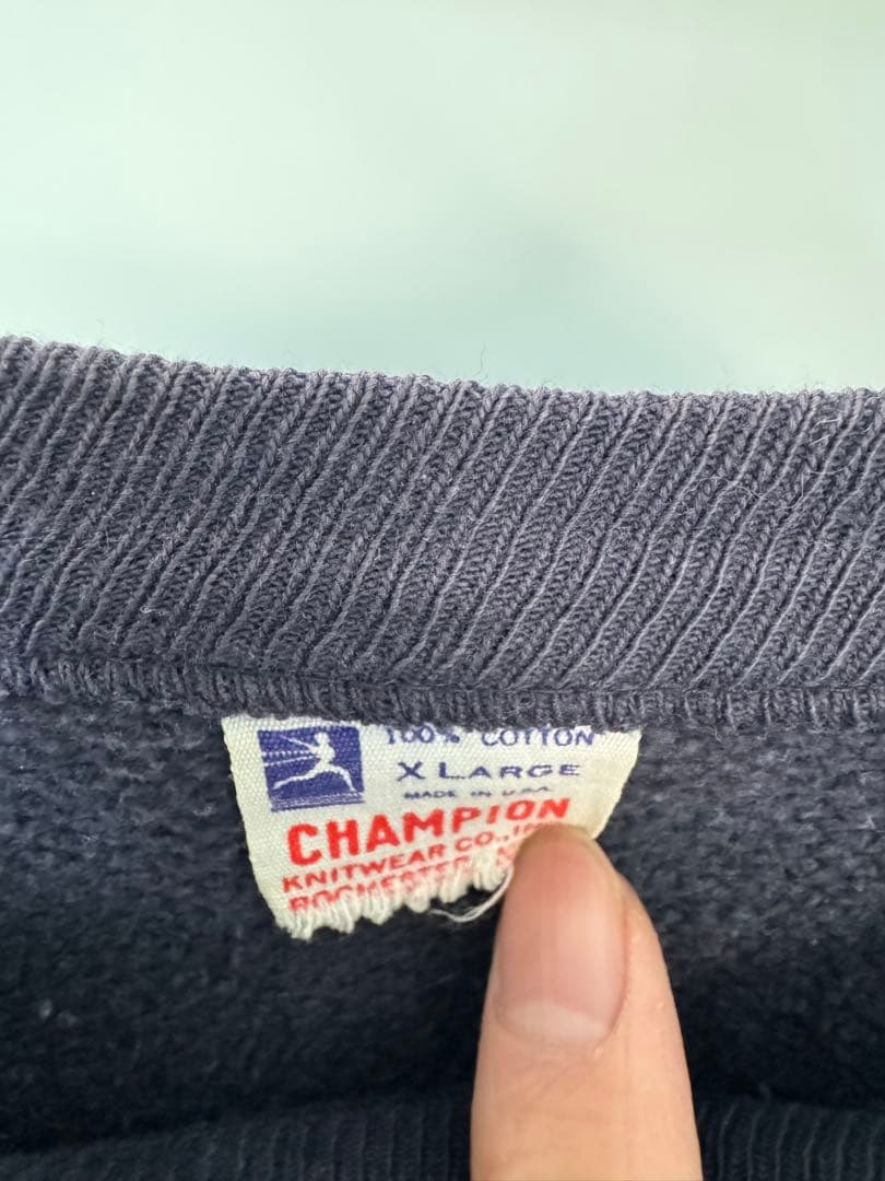 Champion ランタグ スウェット XL 60s 茄子紺