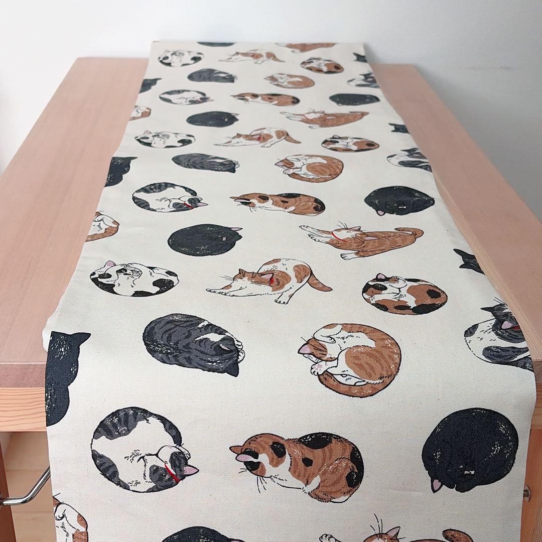 大人可愛い♪【猫柄】名古屋帯 ハンドメイド 31×375cm 猫好きの方に！