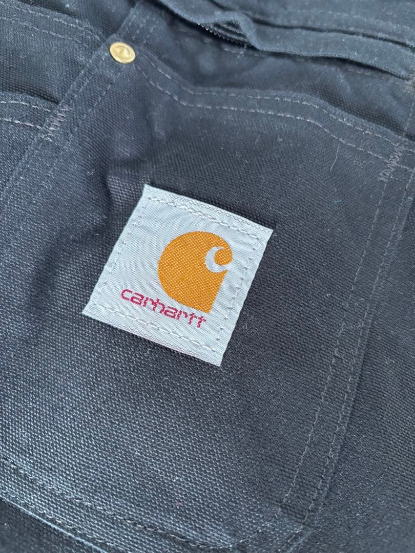 Carhartt ブラックオーバーオール　36✖️32