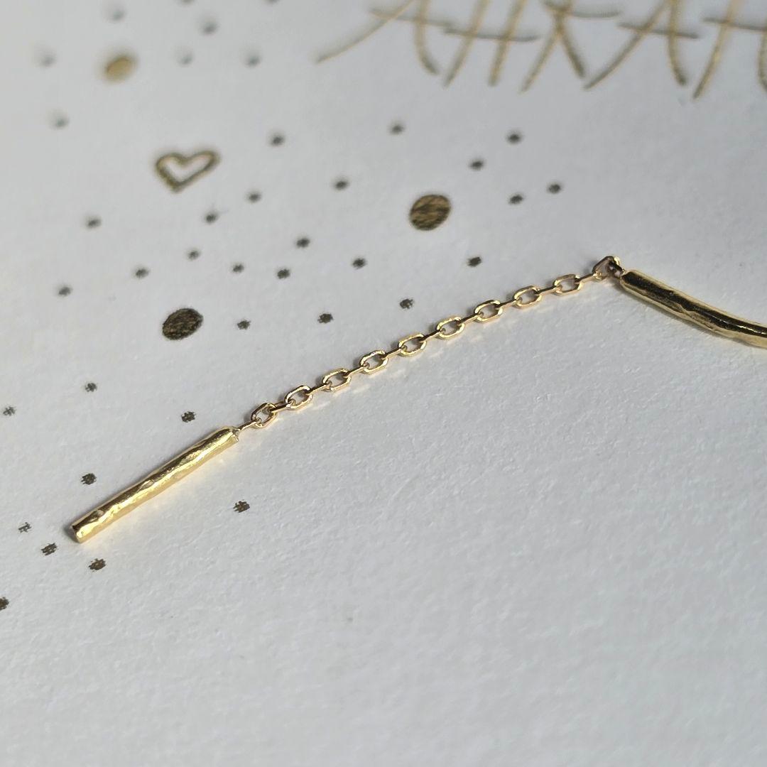 【美品✨】アーカー AHKAH スイングダイヤピアス 片耳　18K ダイヤモンド