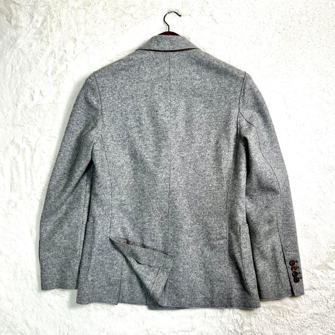 美品✨eleventyウール混　ストレッチ　ダブル ジャケット　46 グレー
