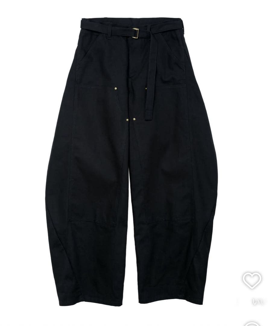 sacai × carharrt wip BLACK SIZE 3 カーブパンツ