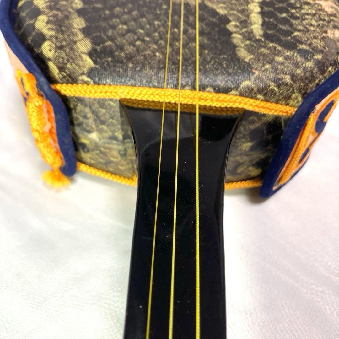 三線 沖縄 初心者 人工皮 蛇革 蛇皮 ハードケース 付属品 和楽器