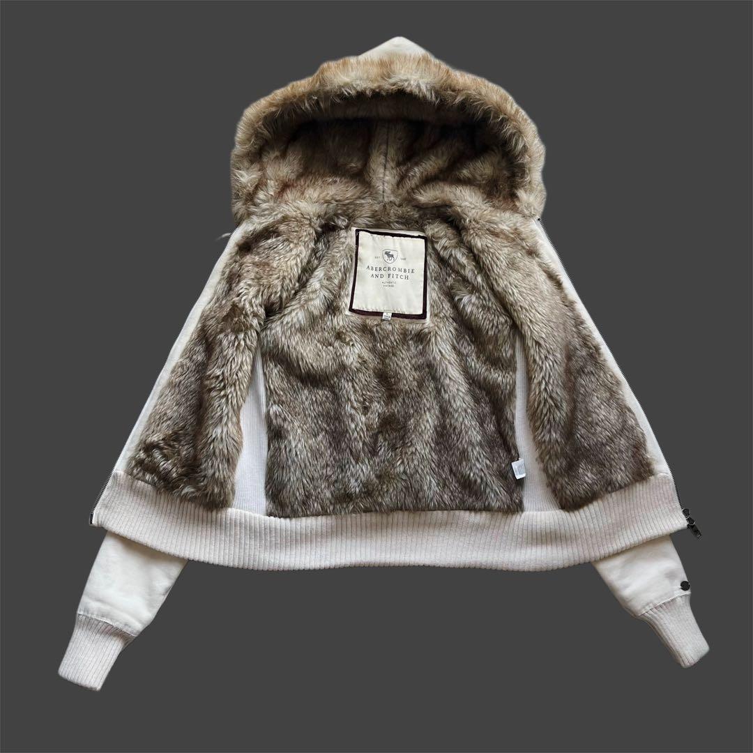 トップス 00s y2k archive \"A&F\" Fur zip hoodie