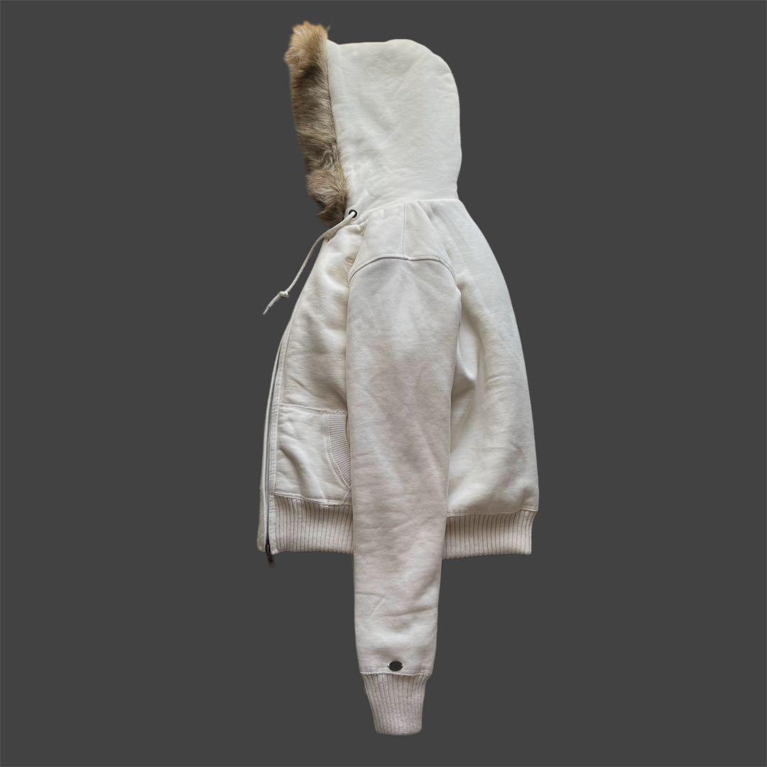 トップス 00s y2k archive \"A&F\" Fur zip hoodie