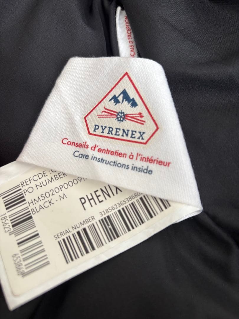 PYRENEX ダウンジャケット M ブラック　Phenix