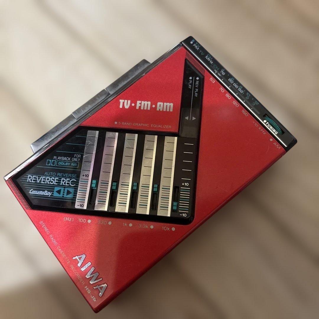 91：AIWA　HS-J9　ポータブルカセットプレーヤー　ジャンク