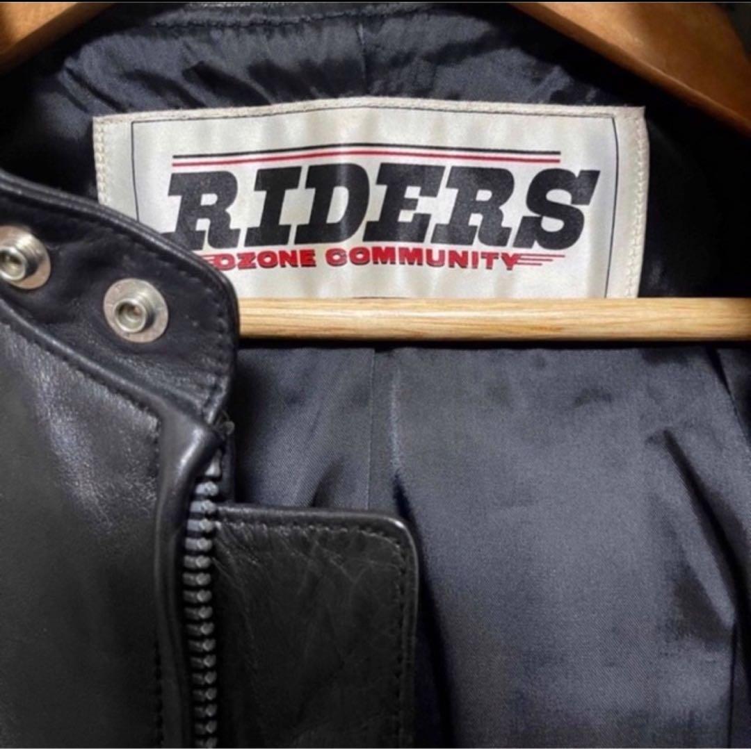 希少 オゾンコミュニティ シングル ライダース ジャケット 牛革 ブラック 美品