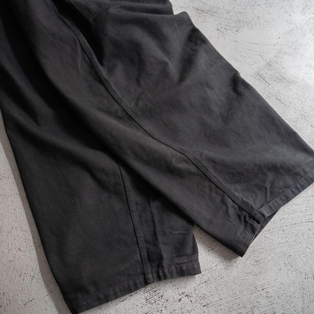 00s old ブラック コットン バギーワイド ワークパンツ レイヴパンツ