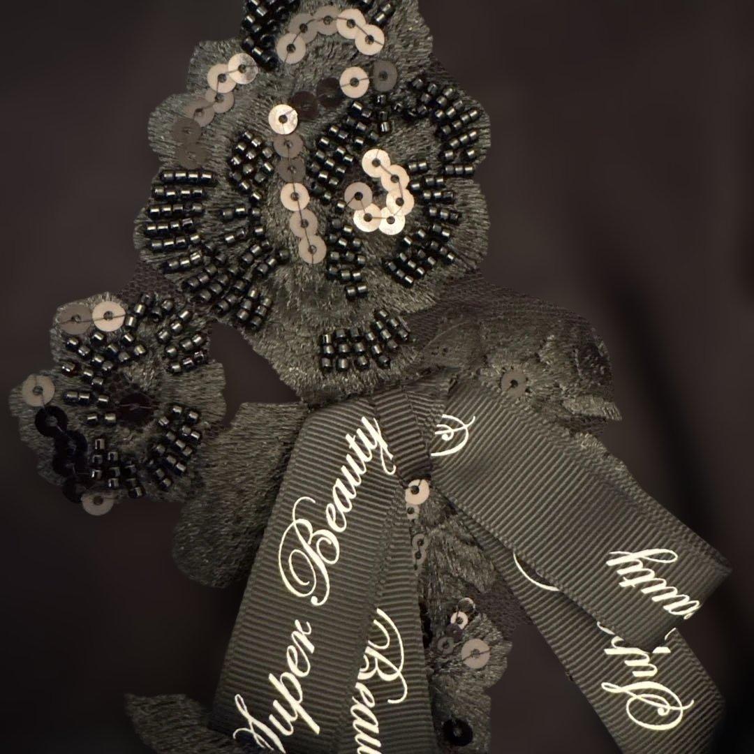 Super Beauty❣️黒のビーズ装飾チュニック 新品未使用