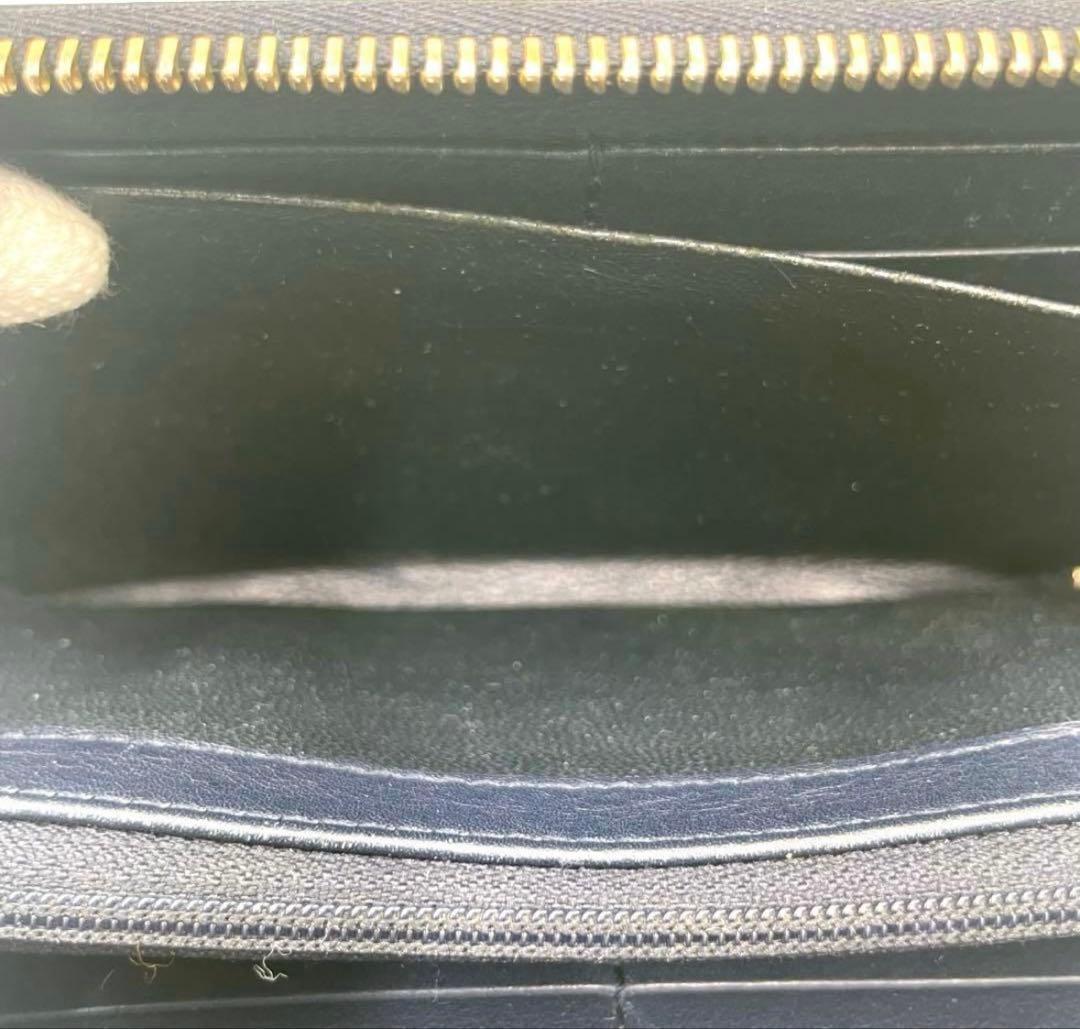 美品 グッチGUCCI 長財布 スーキー インターロッキング シマGG ネイビー