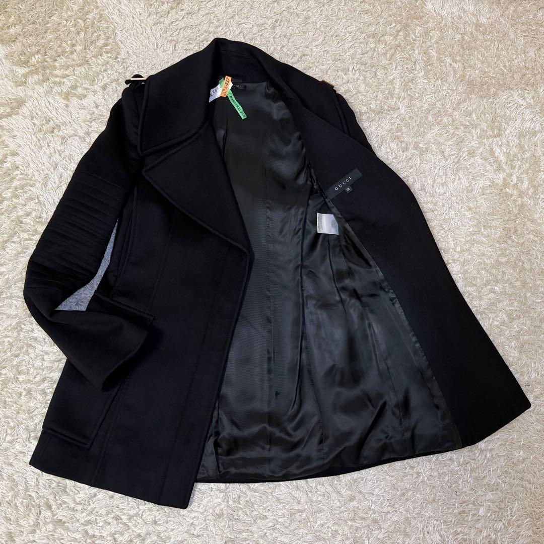 ☆極美品☆GUCCI グッチ　ウールカシミヤコート　トムフォード期　女優襟　M