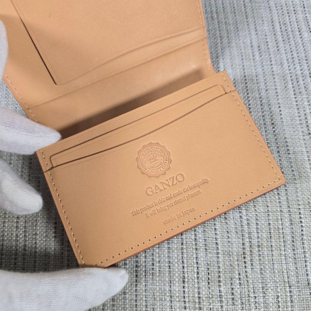 超美品　GANZO　CORDOVAN 　コードバン　 通しマチ　名刺入れ