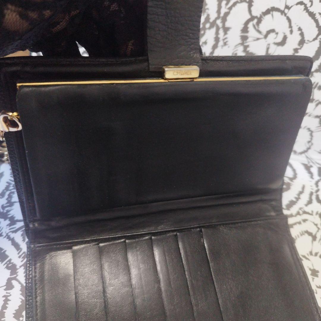 シャネル　がま口財布　キャビア