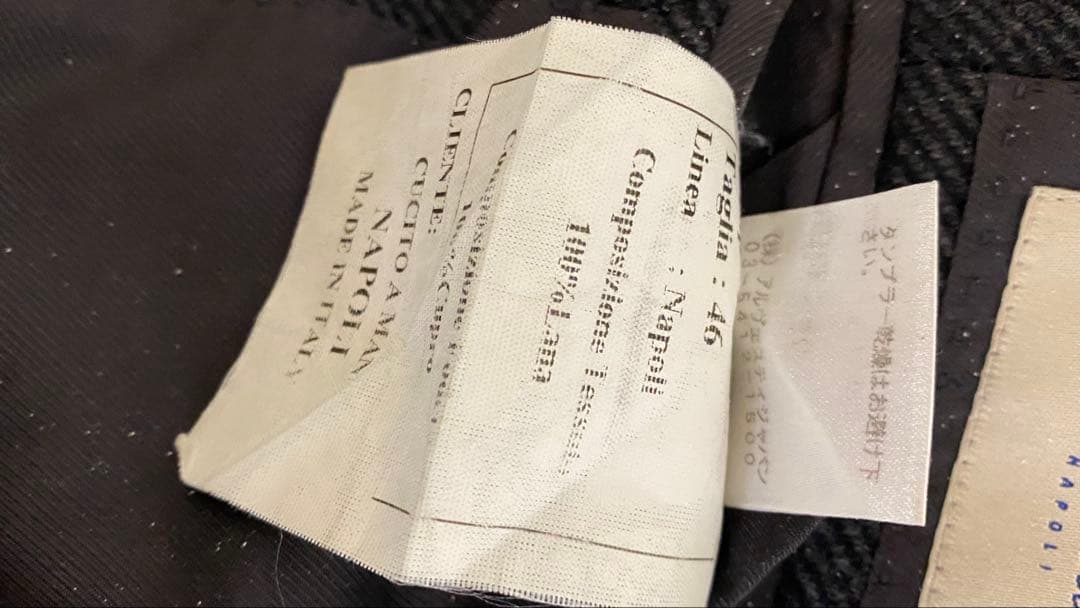 デ・ペトリロ Tagria46 Drop7 イタリア製　ダークグレースーツ