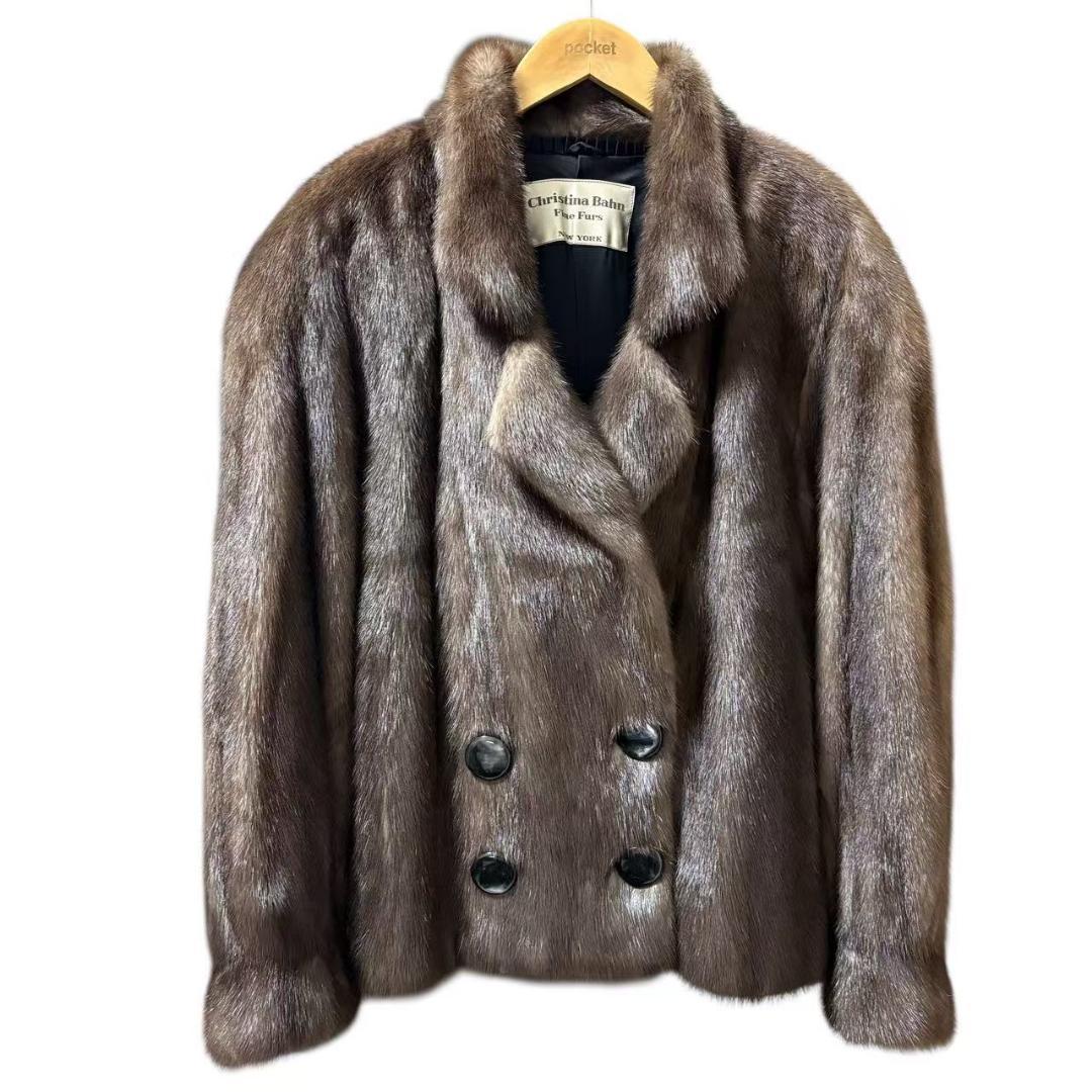 美品　Christina Bahn　ミンクコート　肉厚毛皮　柔らか　リアルファー