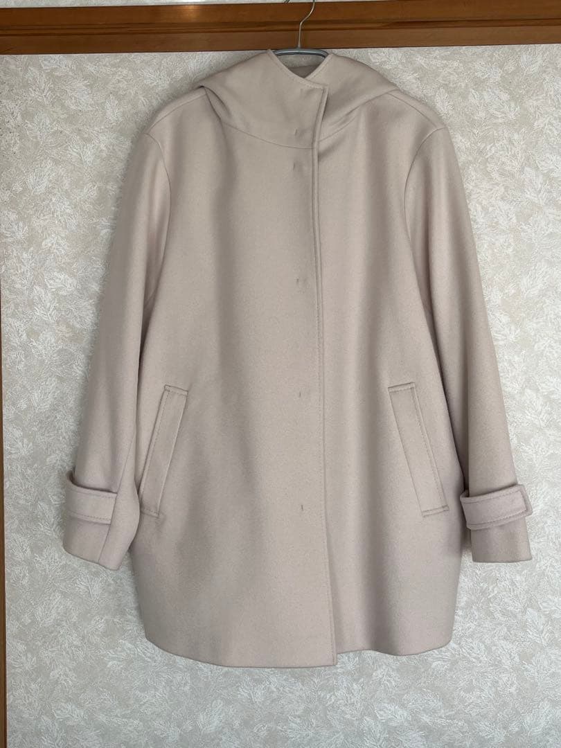23区 ウールカシミヤビーバー フード付き ショートコート 38