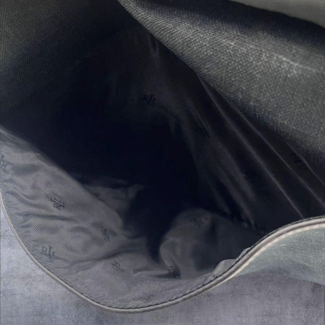 LAUREN RALPH LAUREN ワンショルダーバッグ キャンバス レザー