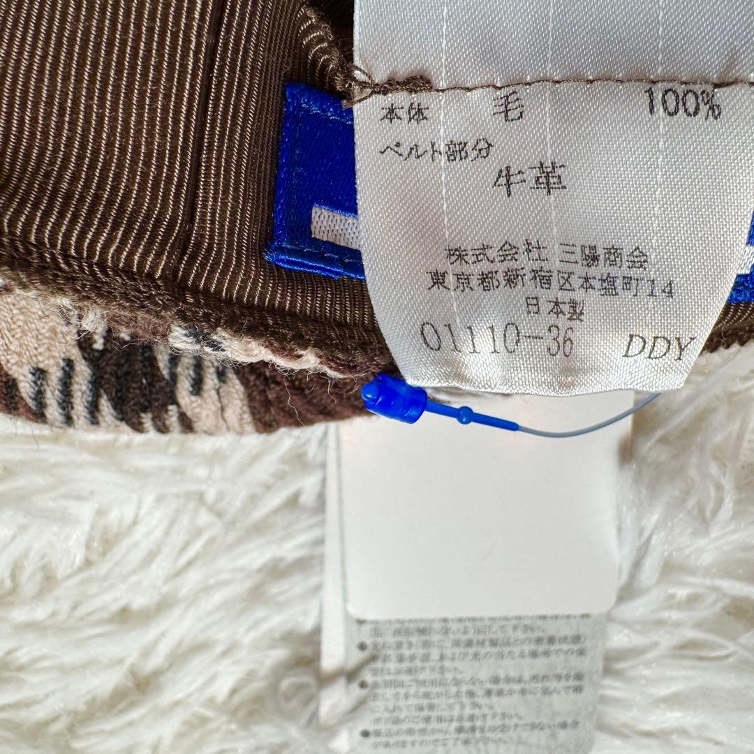 未使用タグ付き バーバリーブルーレーベル ノバチェック柄 ハンチング ベレー帽