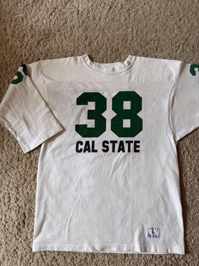 スタンダードカリフォルニアは別注　チャンピオン38 フットボールシャツ Lサイズ