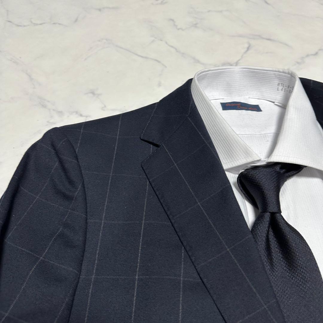 美品　ユナイテッドアローズ　セットアップスーツ　ネイビーチェック　サイズ46