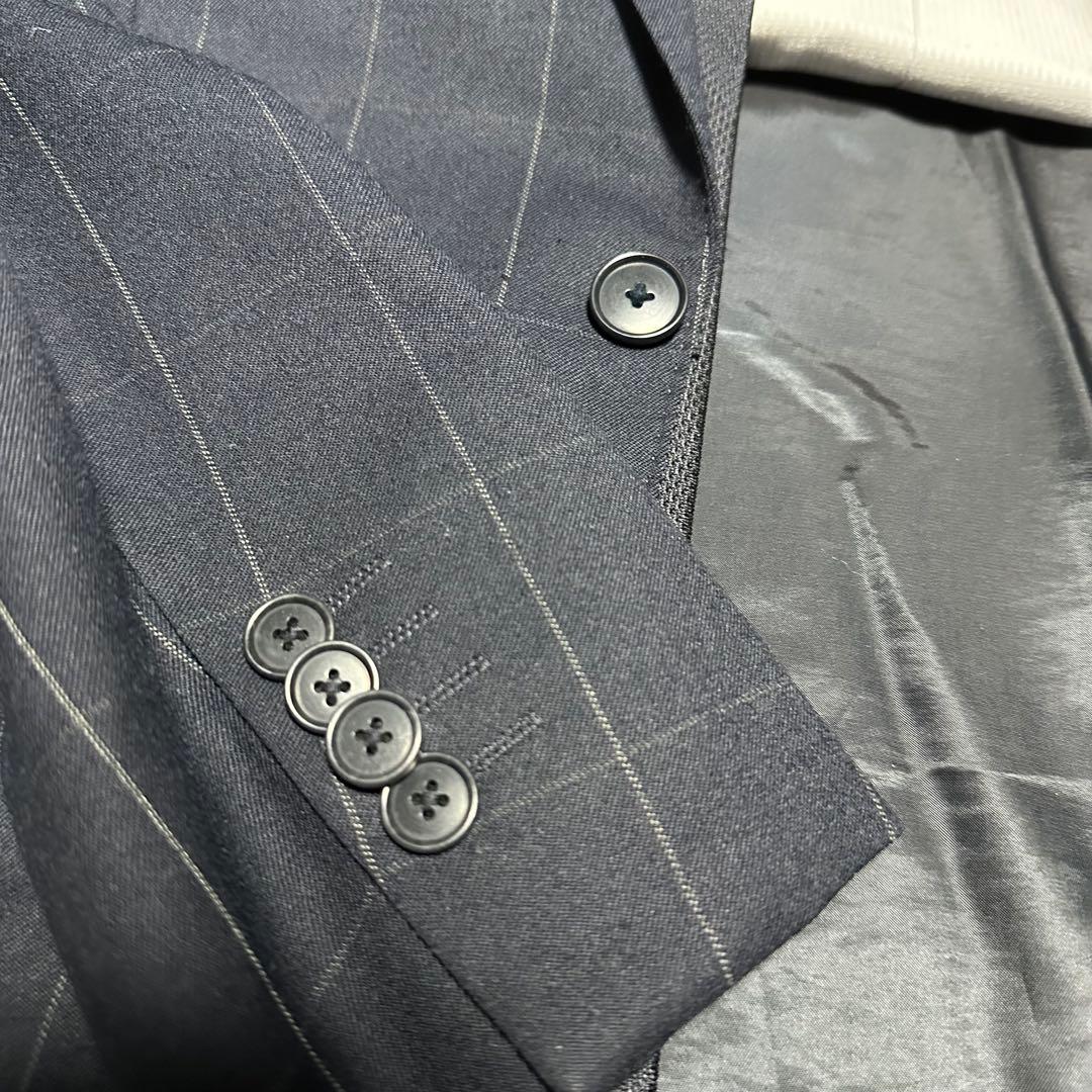 美品　ユナイテッドアローズ　セットアップスーツ　ネイビーチェック　サイズ46