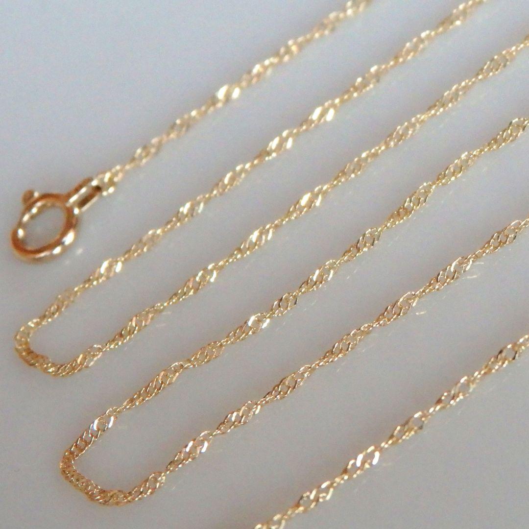 umi.様　k10ネックレス　スクリューチェーン　約1㎜幅　つけっぱなし
