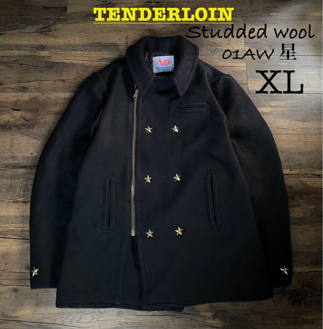 TENDERLOIN テンダーロイン01AW 星 スタッズ ウール Pコート