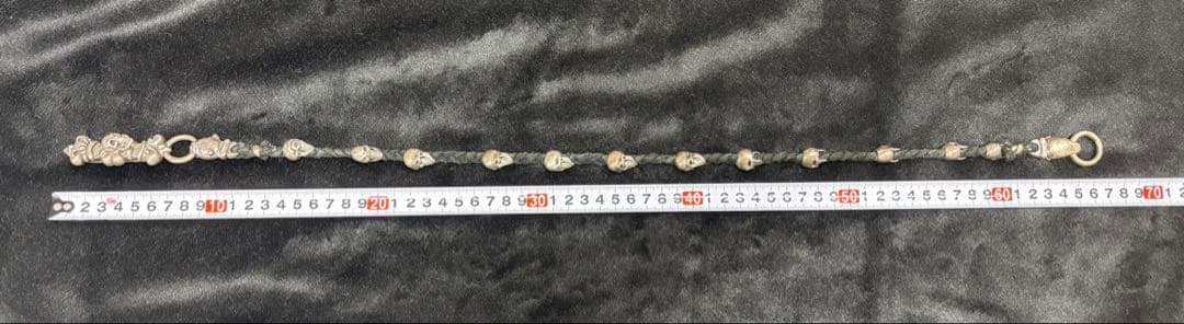 ガボールタイプ、レザー&スカルウォレットチェーン