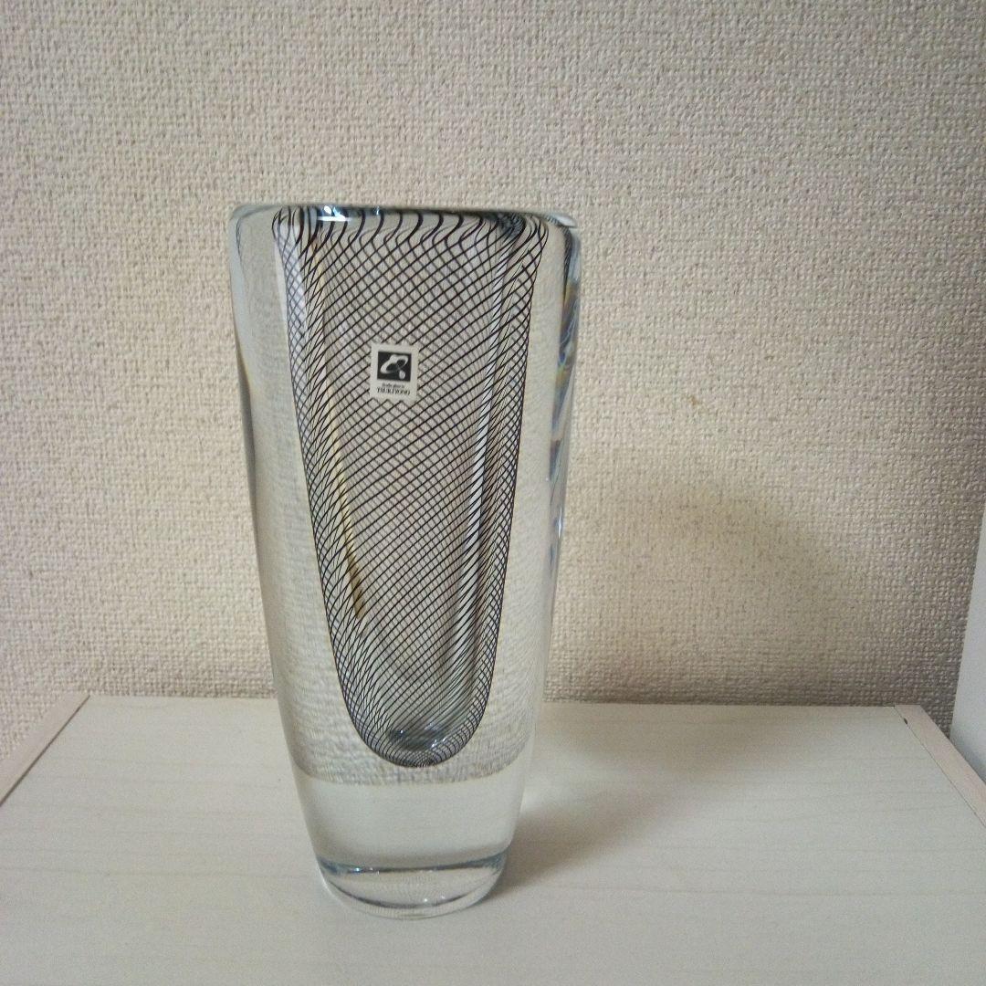 月夜野工房　クリスタルガラス花瓶　フラワーベース　希少