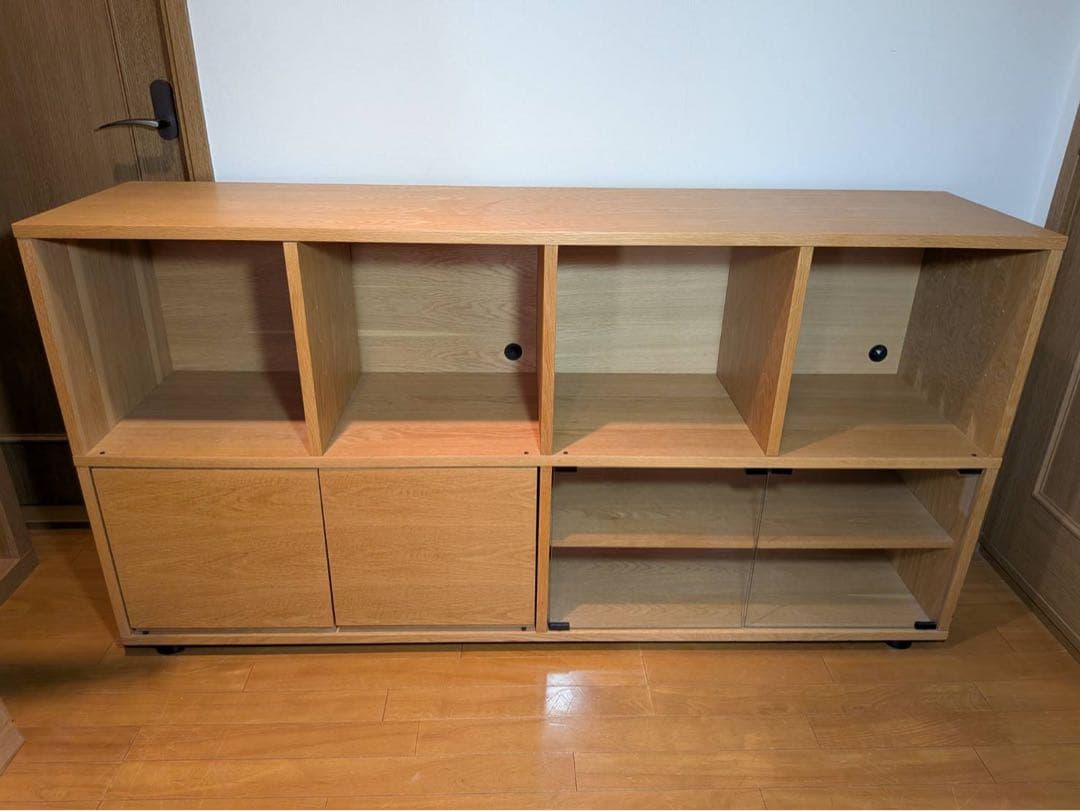 ■送料込■無印良品 スタッキングキャビネット Dセット オーク 棚 TV台 収納