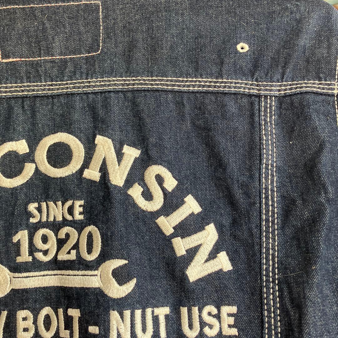 Snap-on ダークデニム オーバーオール