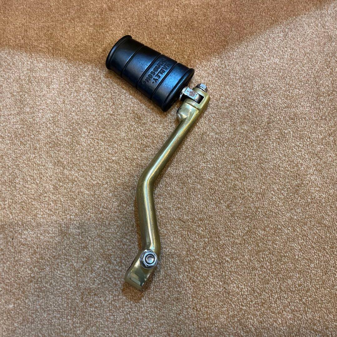 ハーレー チョッパー 希少 ブラス 真鍮 キックアーム 純正ペダル付