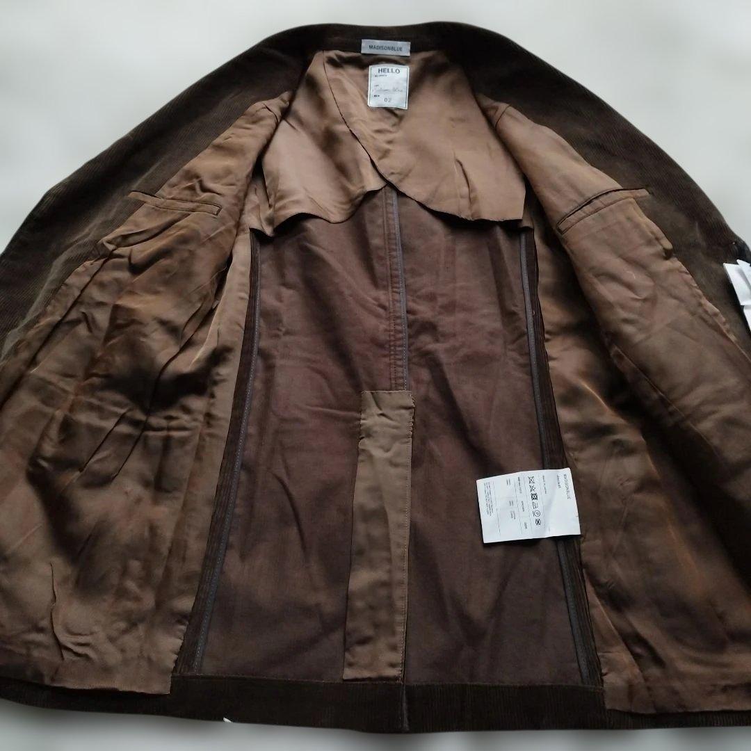 新品✨マディソンブルー S3B CORDUROY BLAZER ブラウン 02