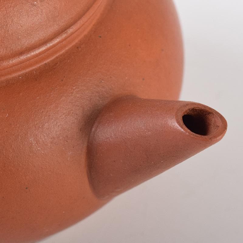 中国　中国宣興銘　紫砂　朱泥　急須　茶壷　V　R8601